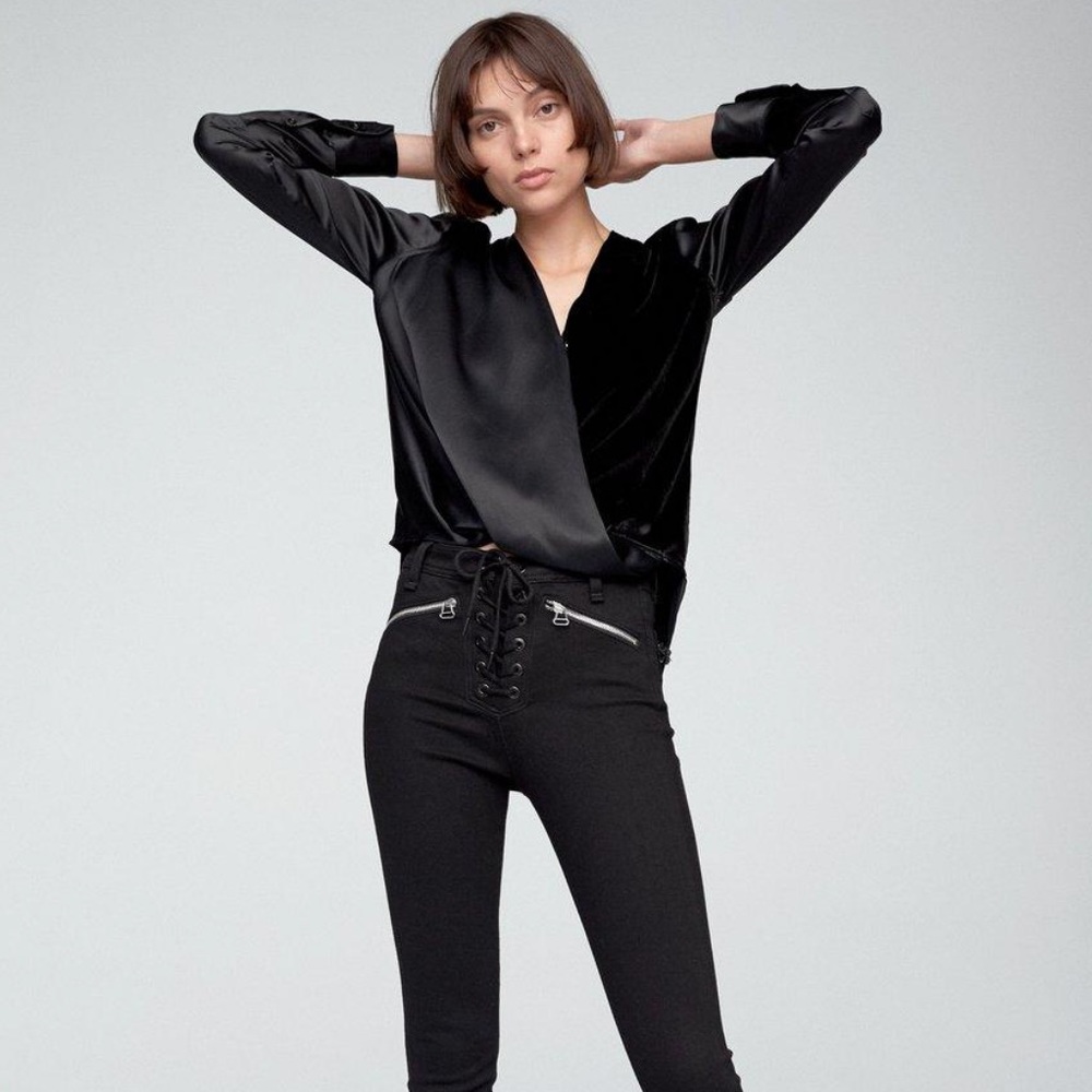Rag & Bone Lace Up Gia High Rise Skinny Jean